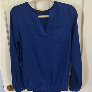 The Limited Blue Puff Sleeve Blouse
